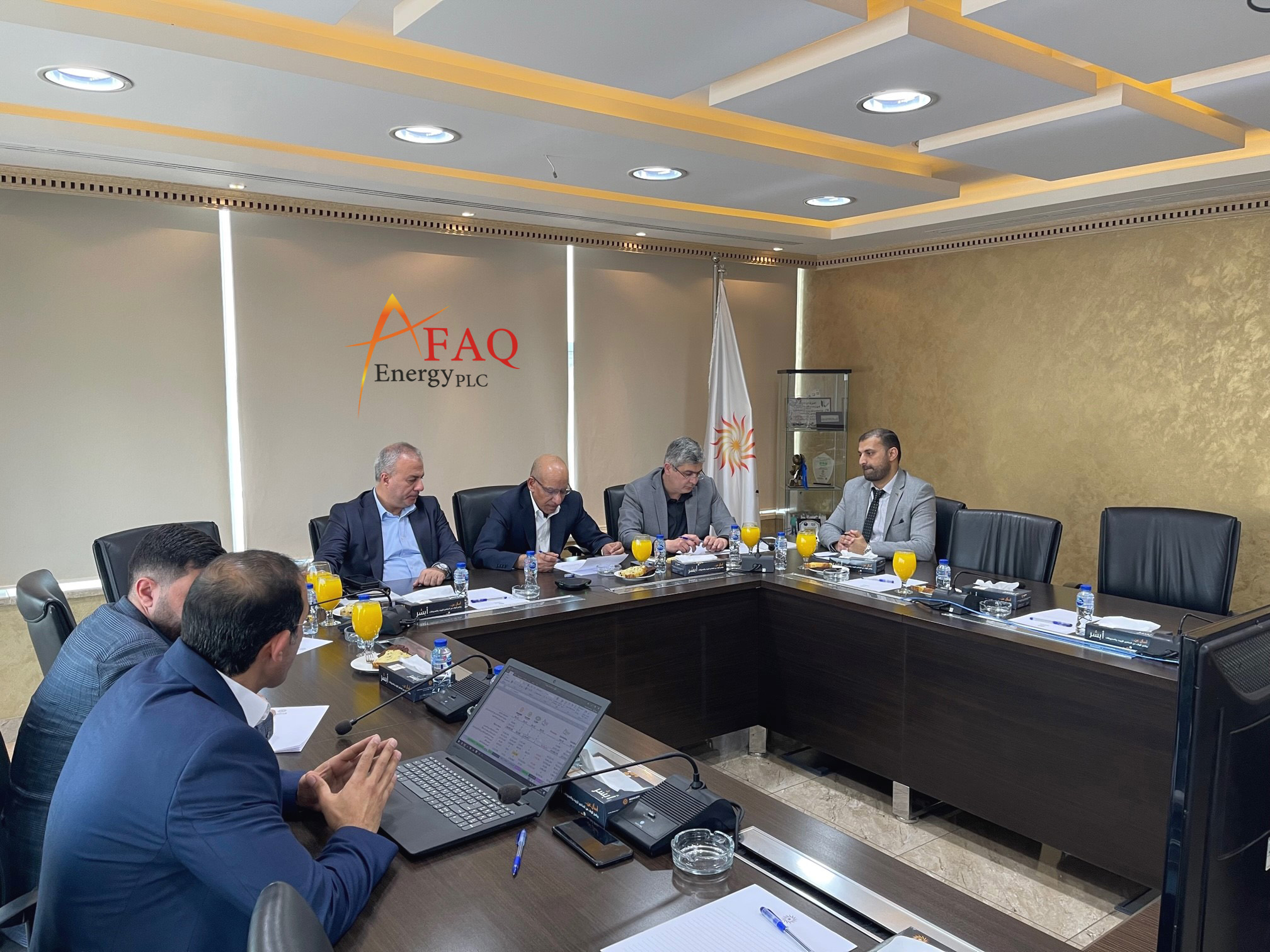 The General Assembly of AFAQ PLC Energy has ratified the distribution of cash dividends to shareholders of 25% of the par value of each share.