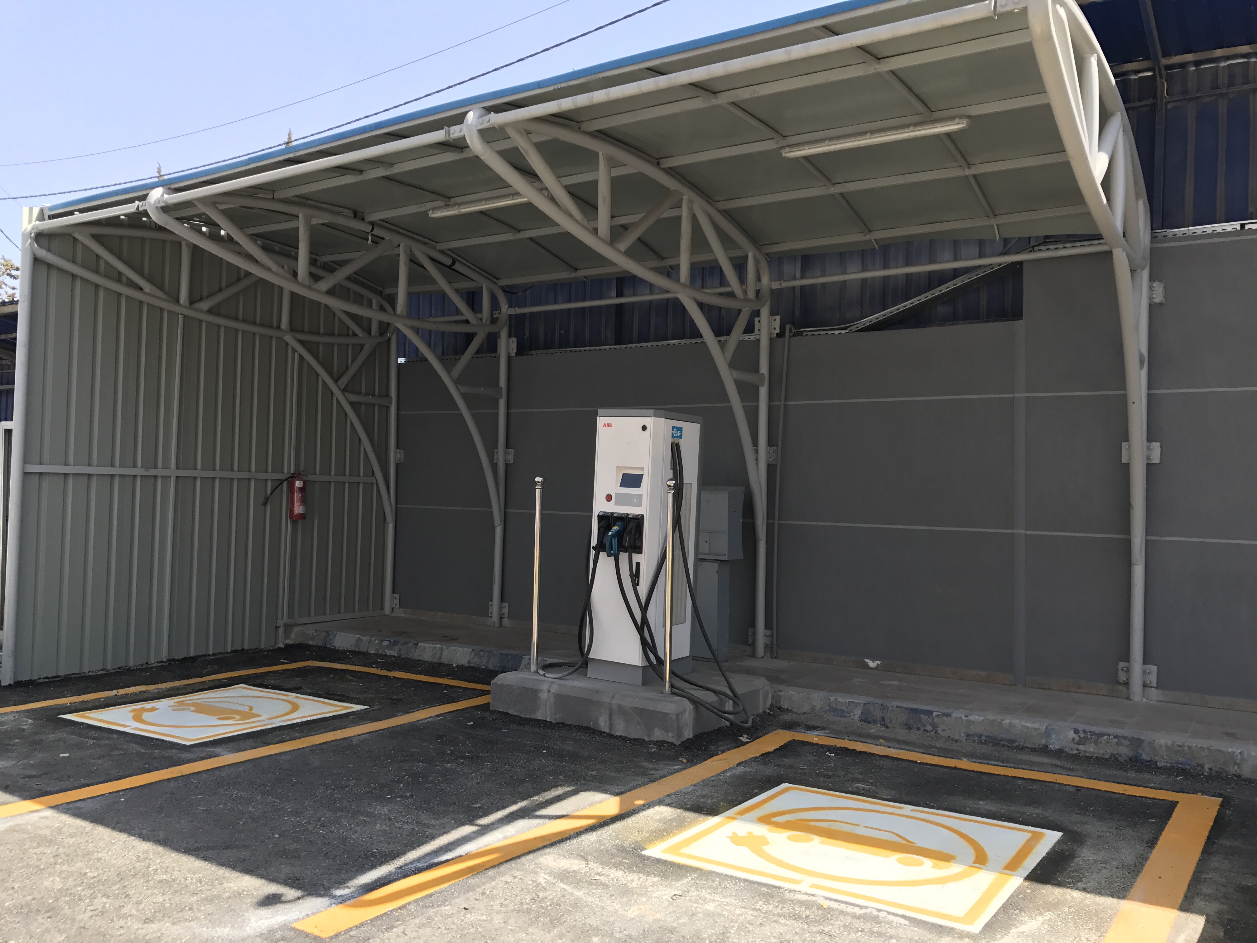 Manaseer Oil & Gas installed a new fast electric vehicle cars charger for the public use