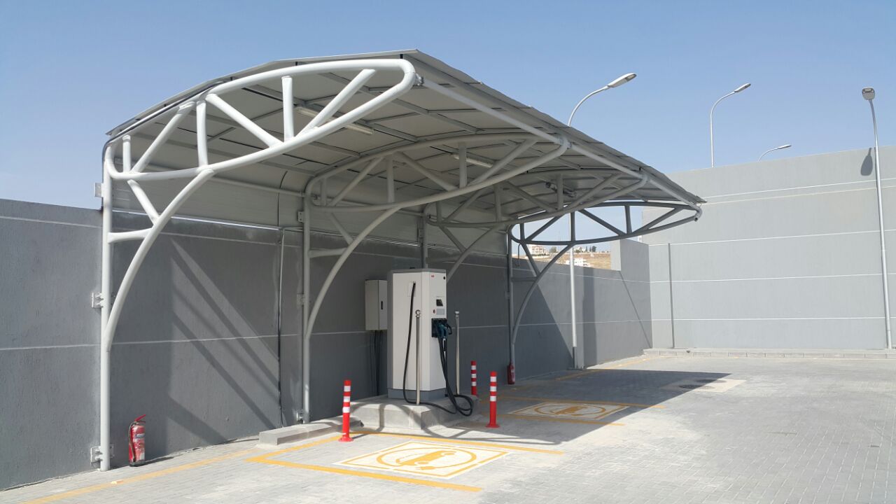 Manaseer Oil & Gas installed a new fast electric vehicle cars charger for the public use.