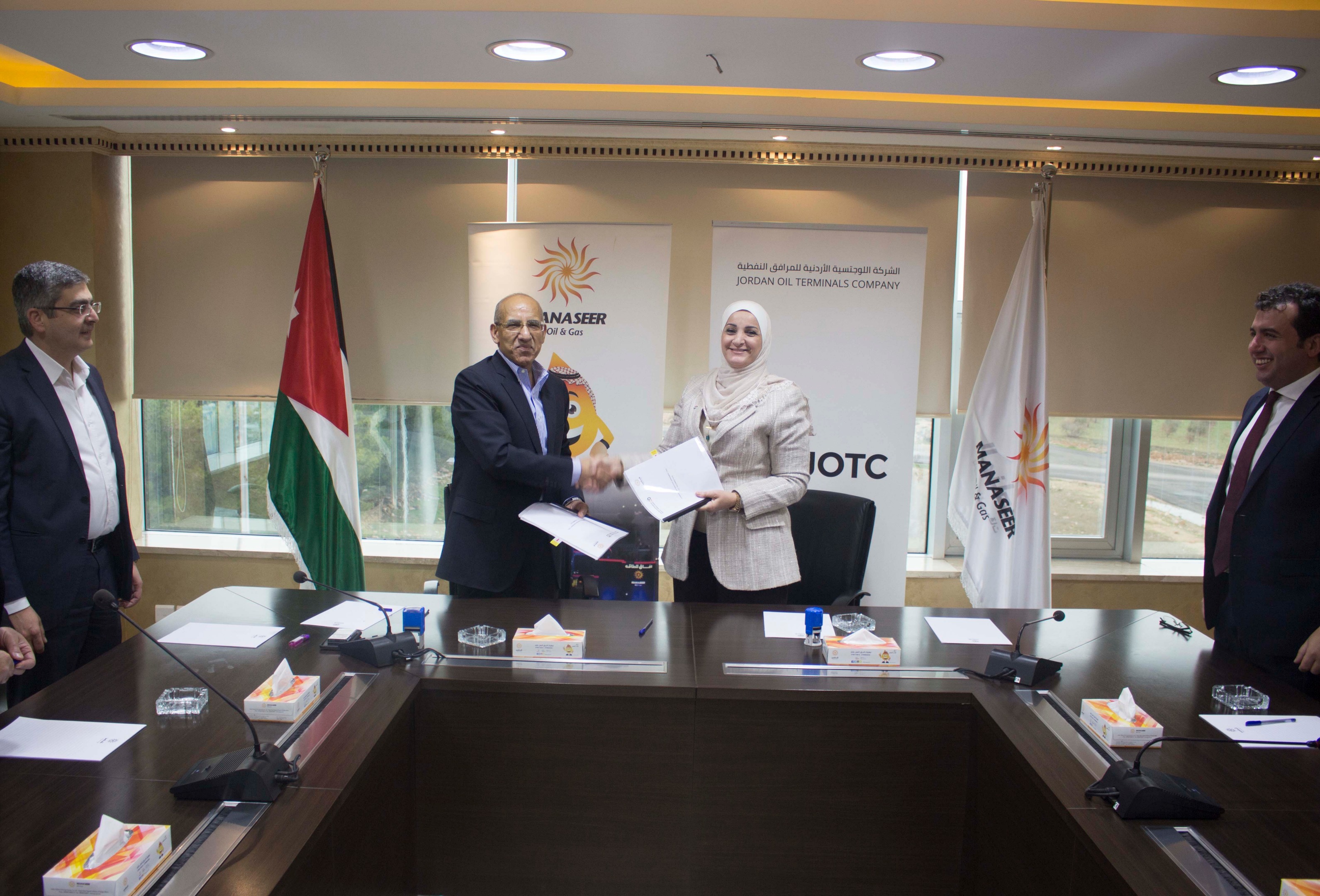Manaseer Oil & Gas Signs Service Agreement with Jordan Oil Terminals Company